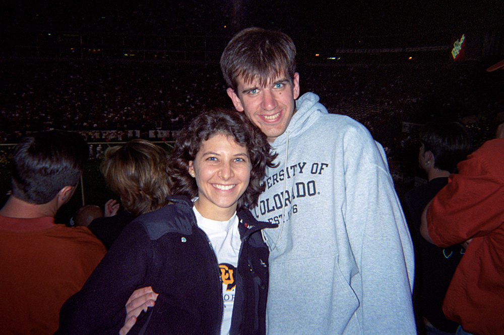 David and Kathleen at football game