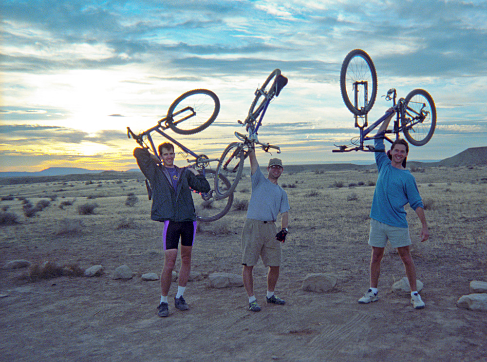 David and friends mtn biking