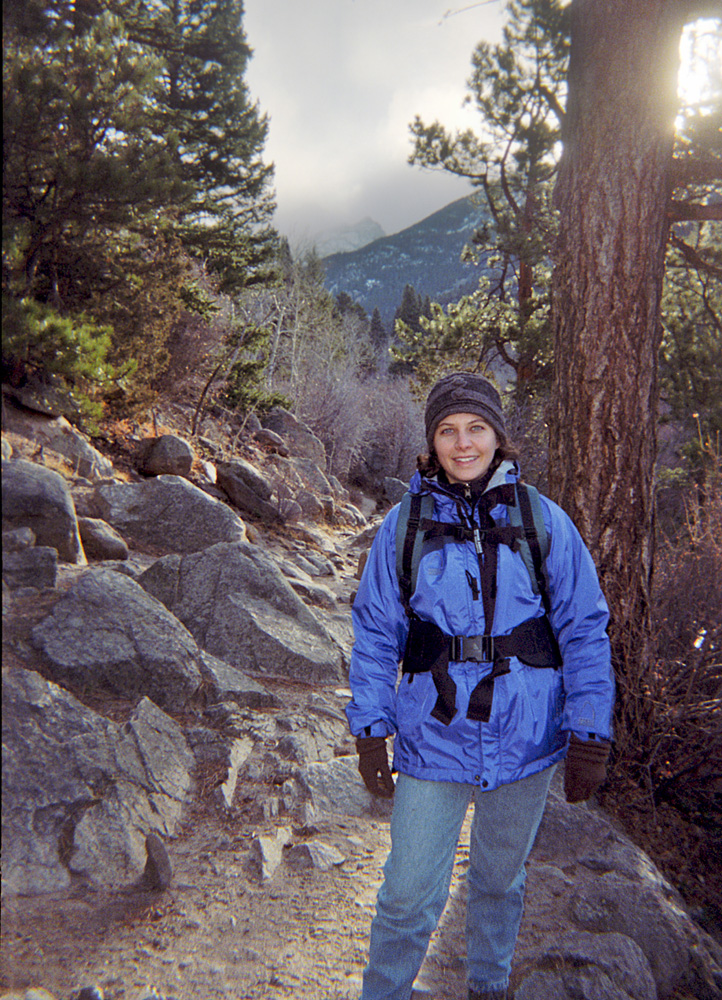 Kathleen on trail