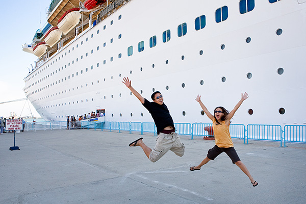 Walter and Annice leaping